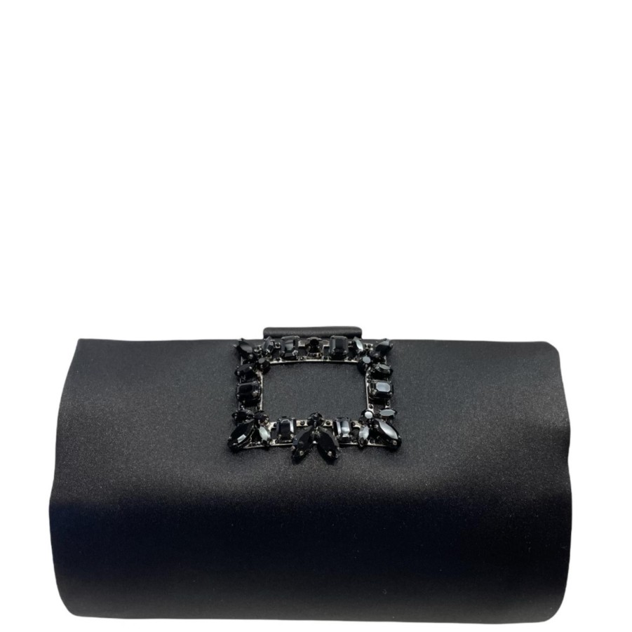 Handbags Sondra Roberts Shop All Evening | Satin Clutch With Rhinestone Ornament