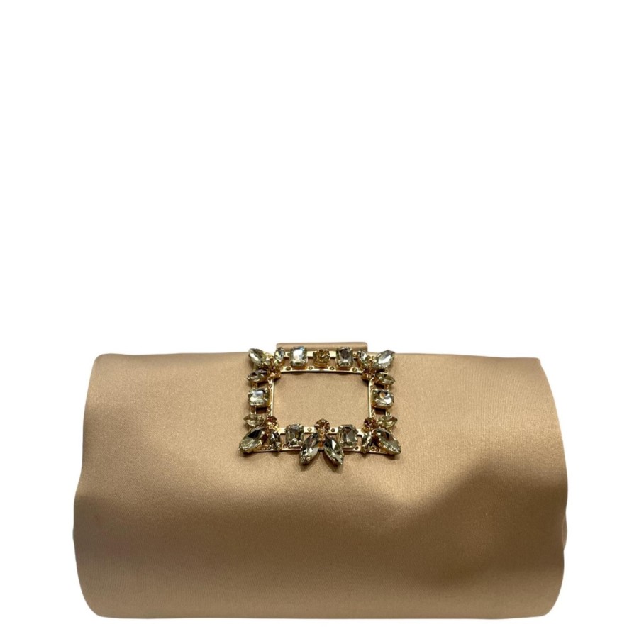 Handbags Sondra Roberts Shop All Evening | Satin Clutch With Rhinestone Ornament