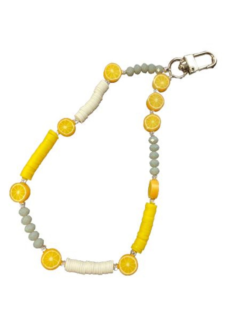 Phone Cases & Accessories love lisa Phone Charms | Lemon Beaded Wristlet