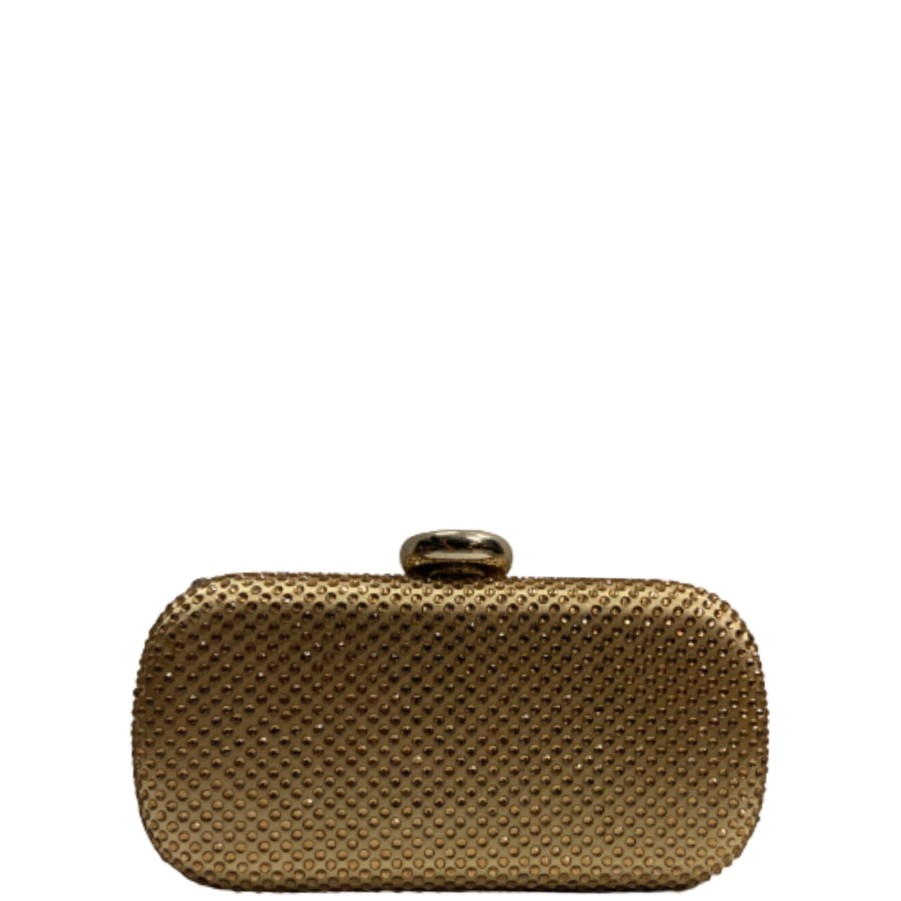 Handbags JNB Shop All Evening | Crystal Stone Gold Clutch