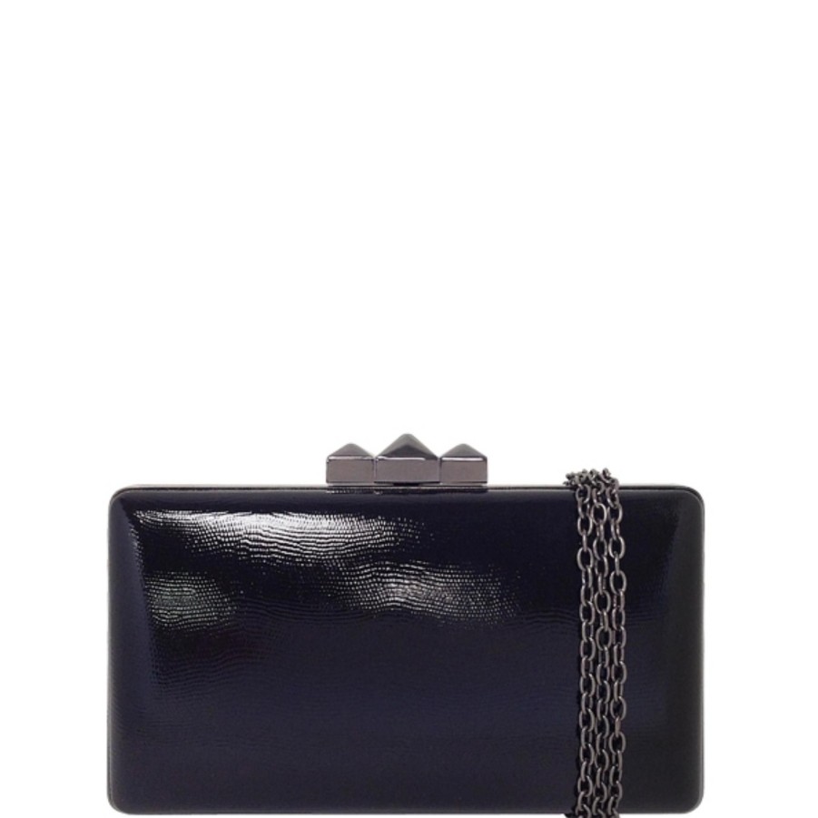 Handbags JNB Shop All Evening | Metallic Faux Leather Box Clutch