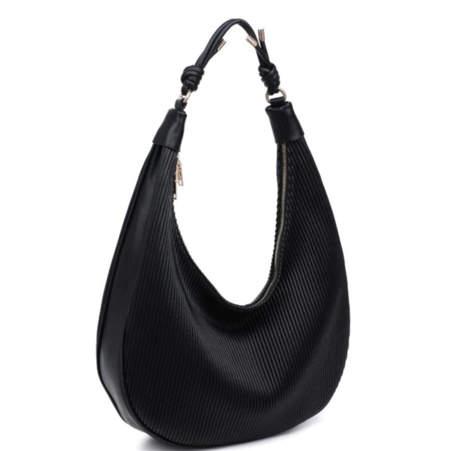 Handbags Urban Expressions Vegan Shoulder Bags | Ashely Hobo Black