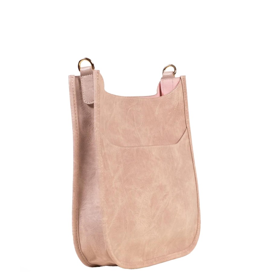 Handbags AH!DORNED Vegan Crossbodys | Ahdorned Medium Vegan Leather Messanger Blush