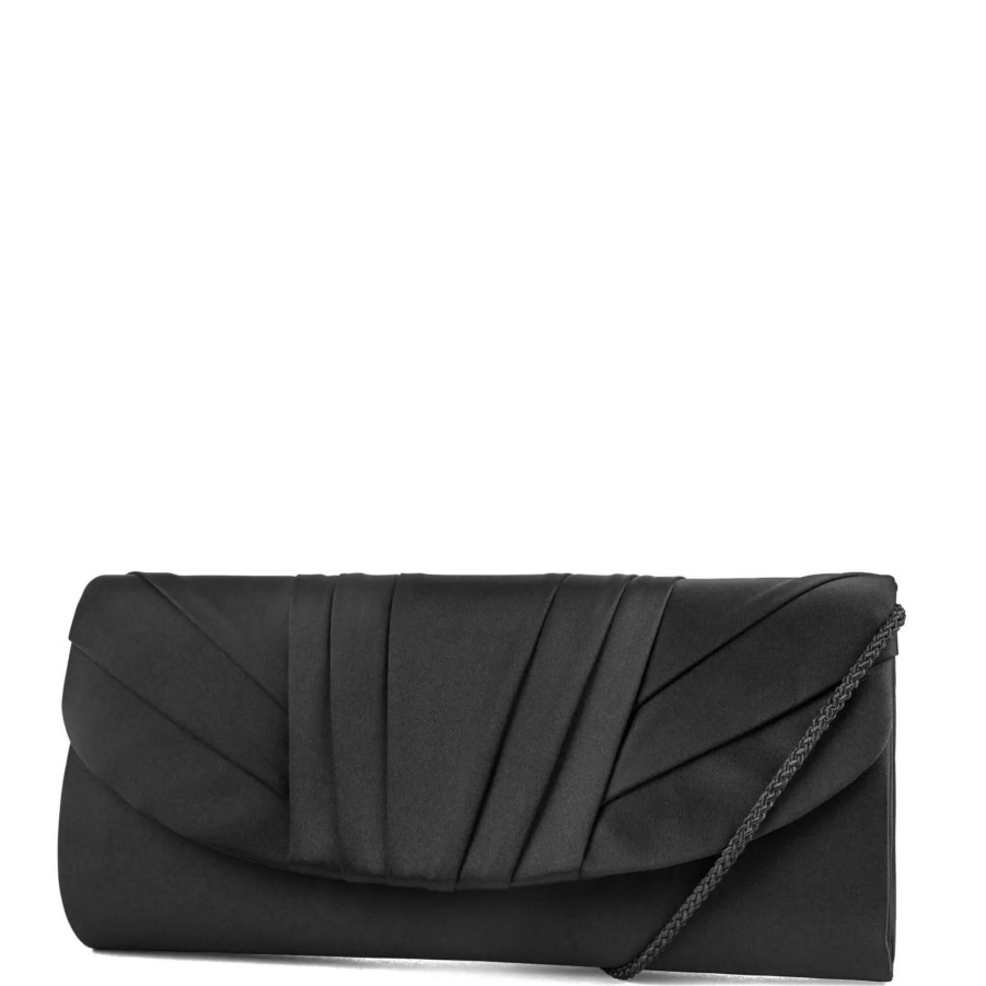 Handbags Jessica McClintock Shop All Evening | Angel Satin Tuxedo Flap Evening Clutch