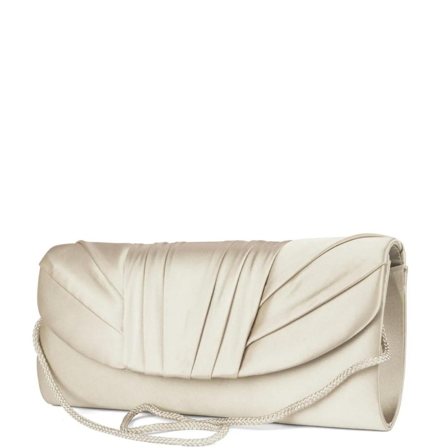 Handbags Jessica McClintock Shop All Evening | Angel Satin Tuxedo Flap Evening Clutch