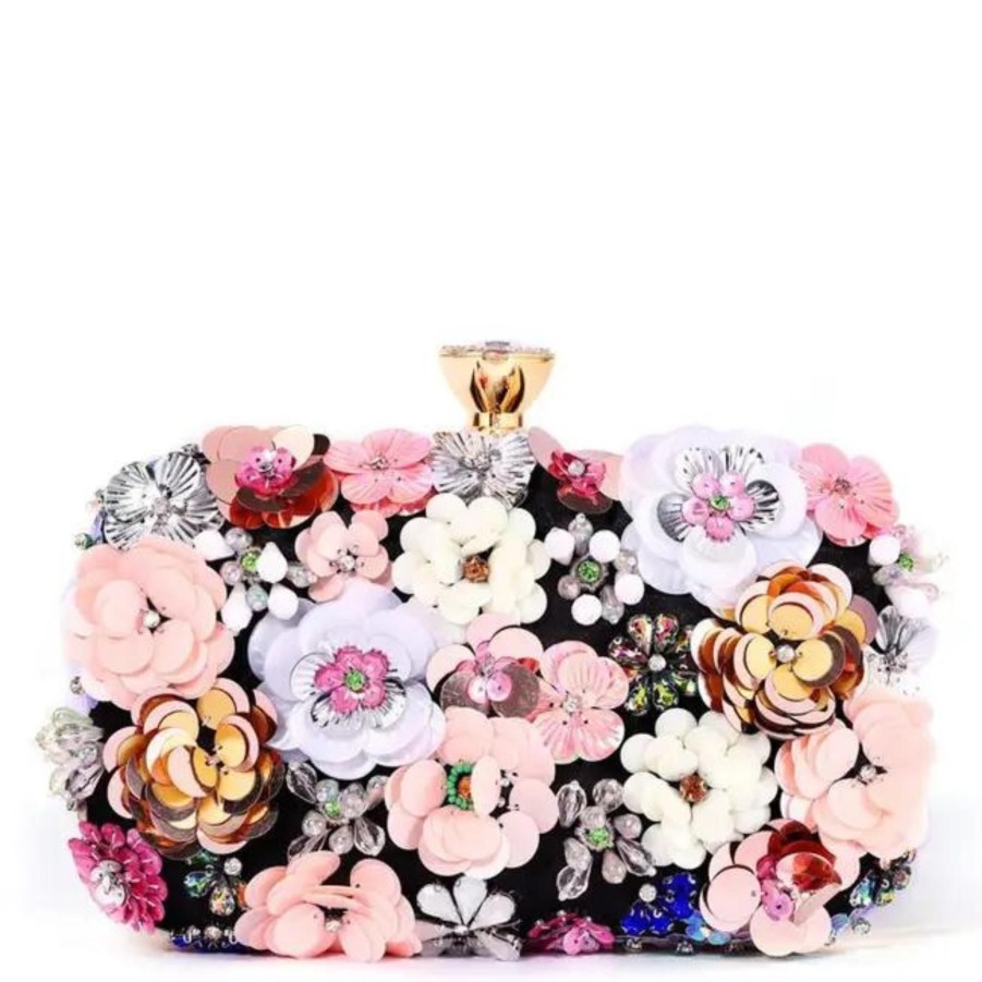 Handbags Peach accessories Shop All Evening | Floral Evening Clutch