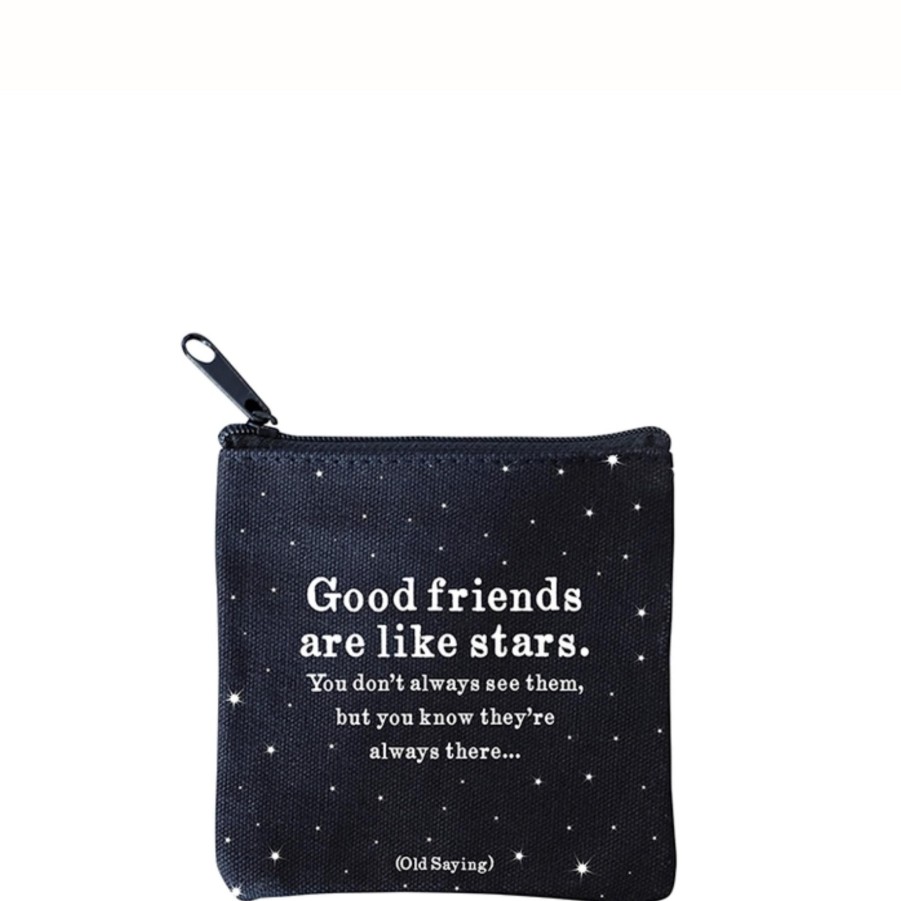 Accessories Quotable Coin Purses | Good Friends Are Like Stars Mini Pouch