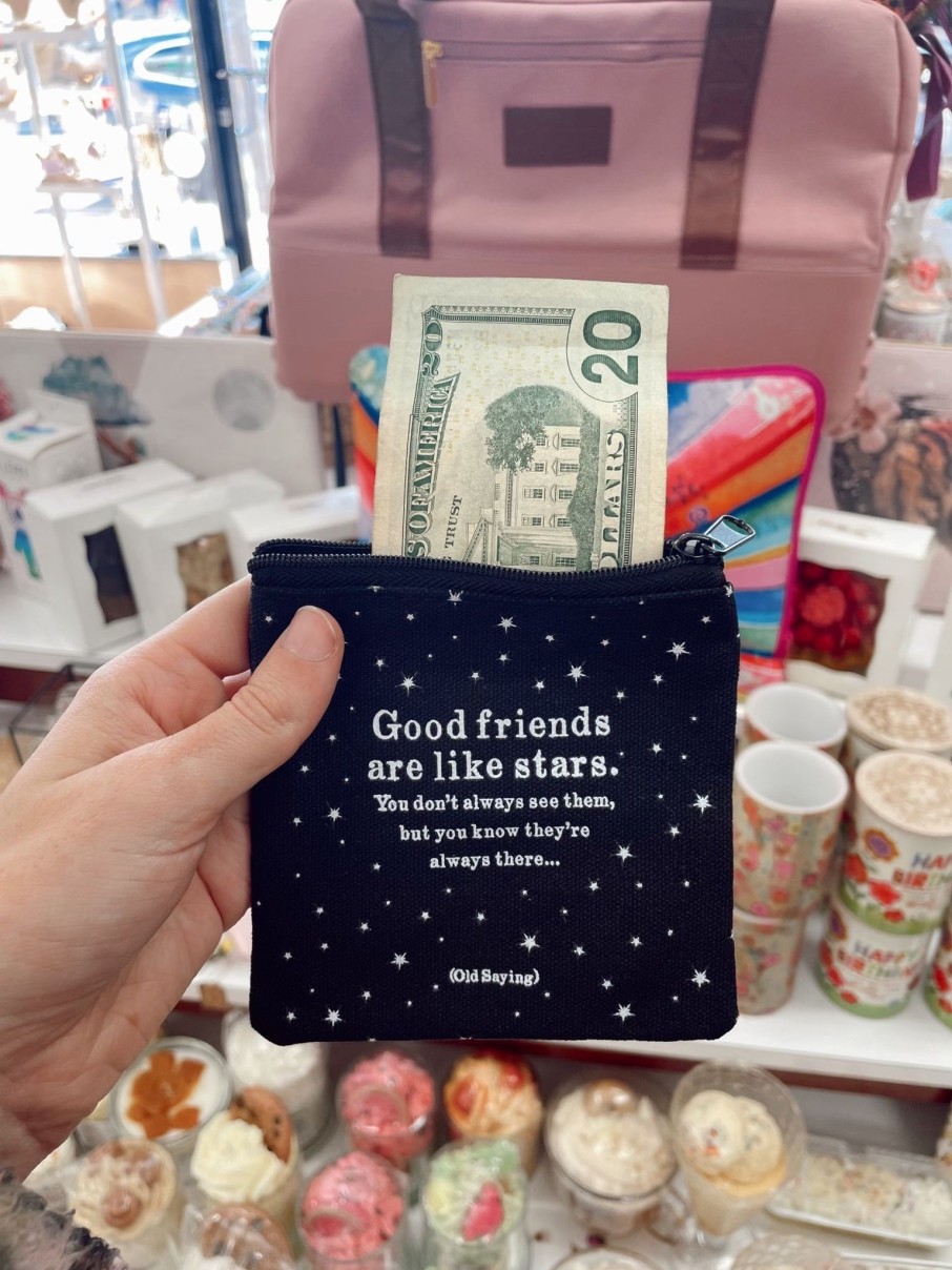 Accessories Quotable Coin Purses | Good Friends Are Like Stars Mini Pouch