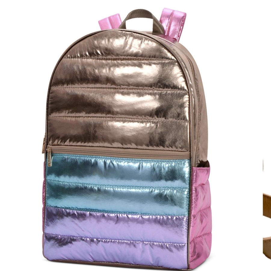 Handbags Iscream Medium Backpacks | Icy Color Block Puffer Backpack