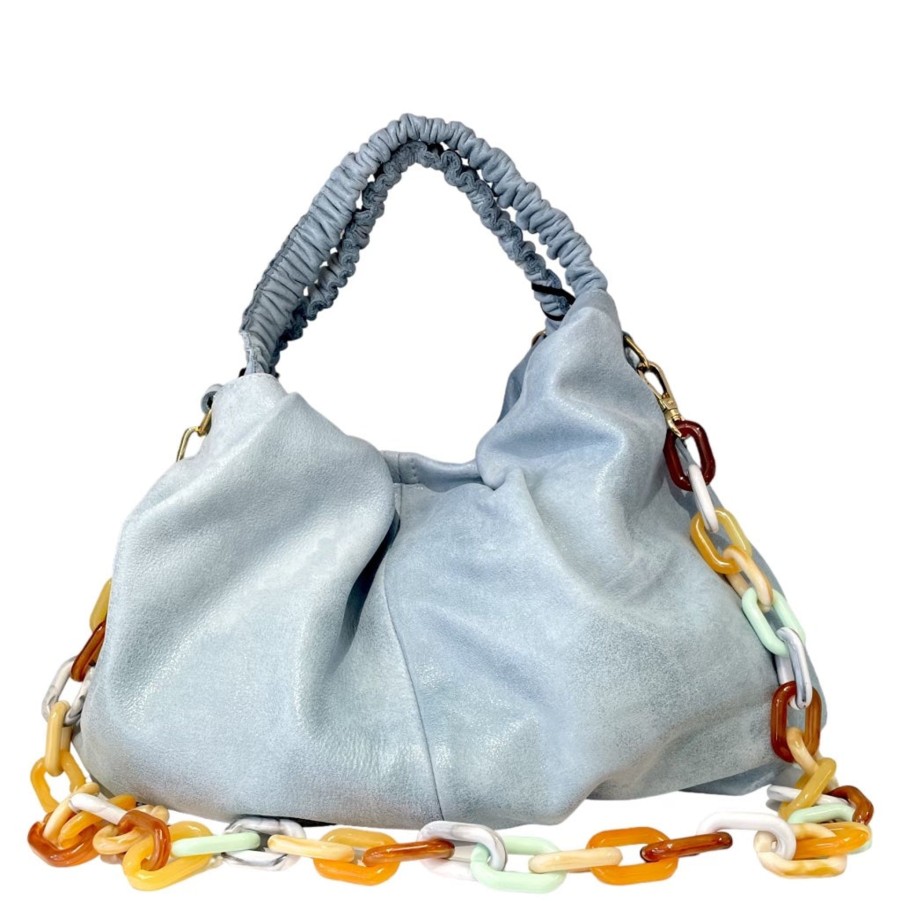 Handbags laggo Leather Shoulder Bags | Jolie - Multi Color Acrylic Chain Handle