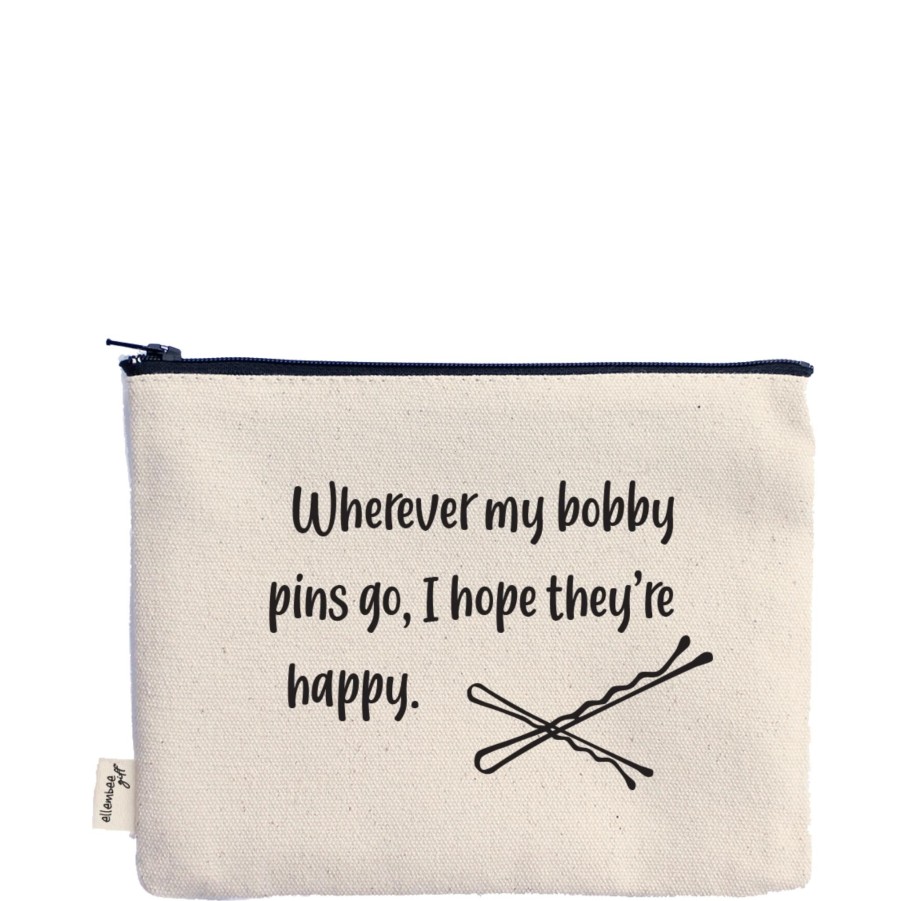 Accessories ellembee gift Funny Pouches & More | Wherever My Bobby Pins Go, I Hope They'Re Happy Pouches