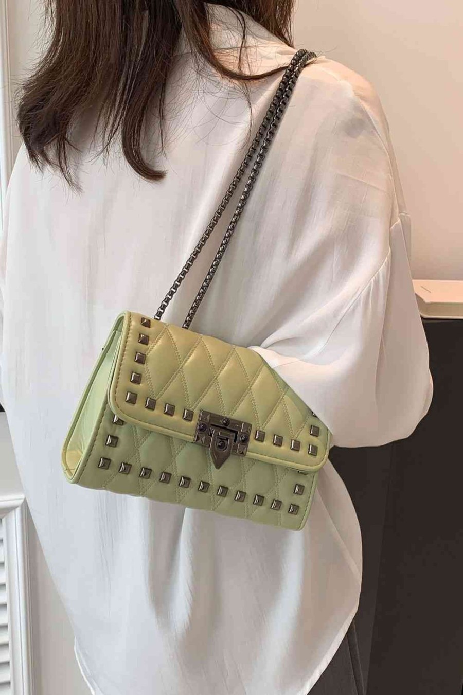 Handbags Trendsi Bags Under $100 - Online Only! | Studded Pu Leather Crossbody Bag