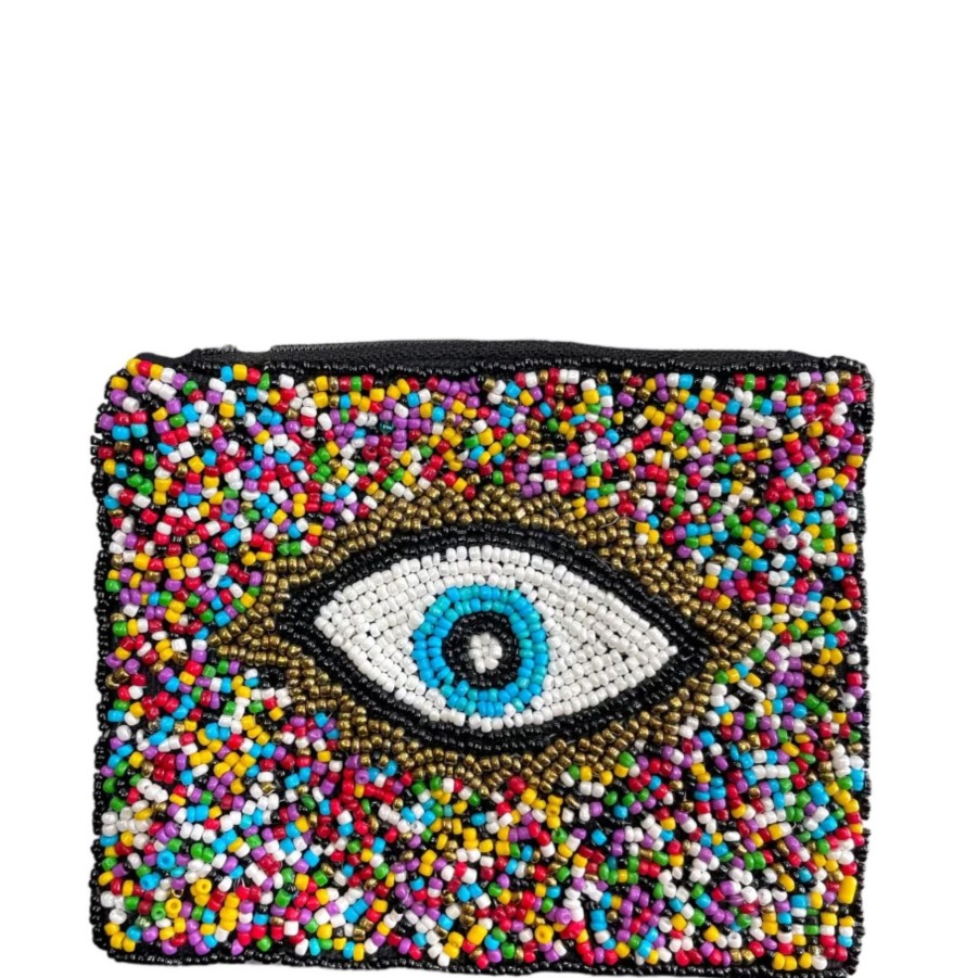 Accessories private label Coin Purses | Multi Beaded Evil Eye Coin Purse