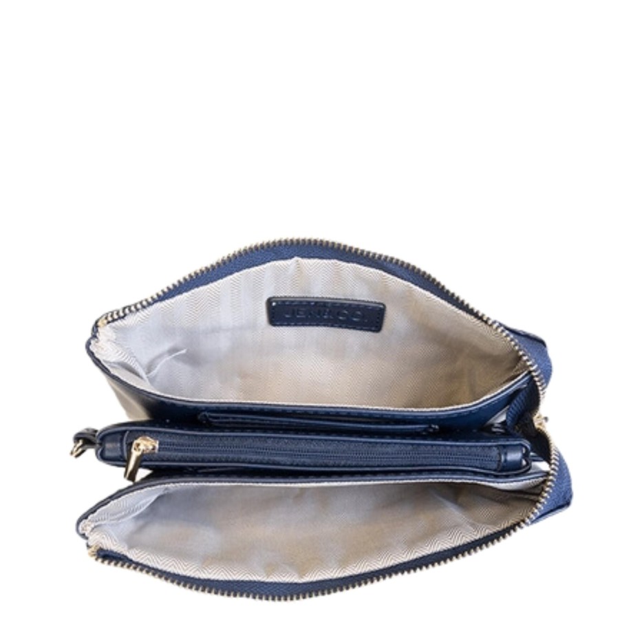 Handbags Jen & Co Nylon Crossbodys | Riley Puffer 3 Compartment Crossbody/Wristlet