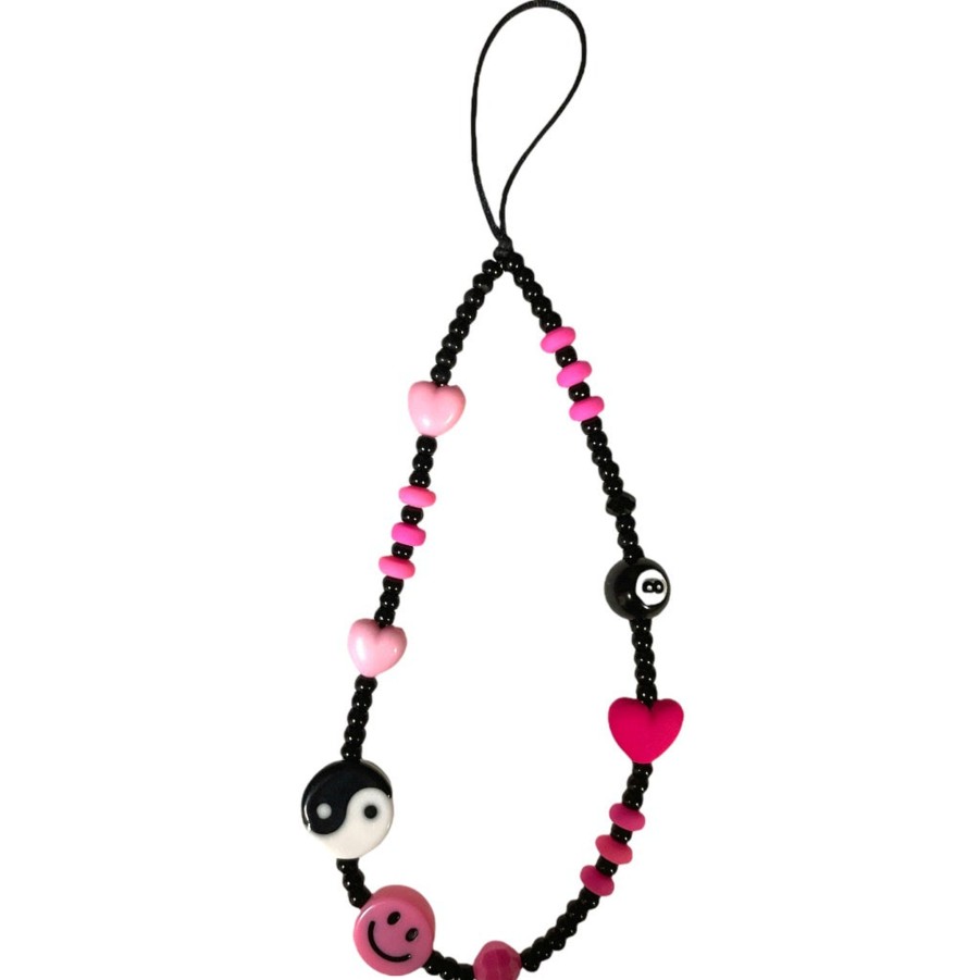 Phone Cases & Accessories Beadstein Phone Charms | Y2K Hot Pink Phone Charms