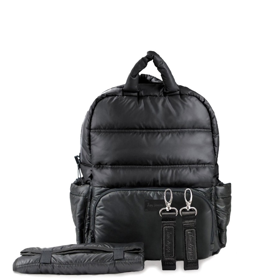 Handbags 7AM ENFANT Medium Backpacks | Bk718 Diaper Backpack Black