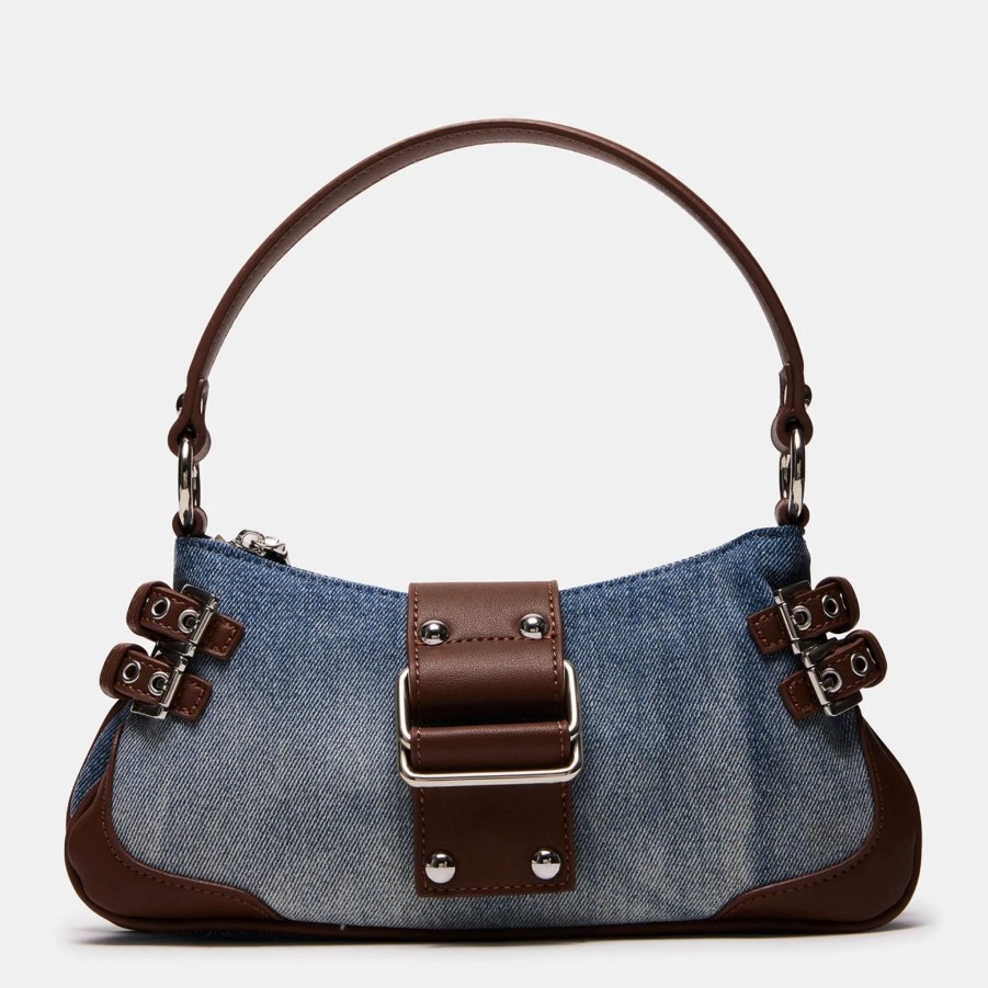 Handbags Steve Madden Vegan Shoulder Bags | Nico Shoulder Bag Denim