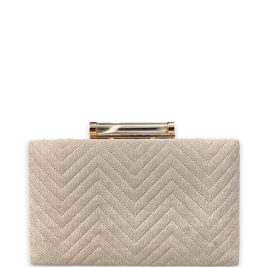 Handbags private label Shop All Evening | Terry Chevron Evening Clutch