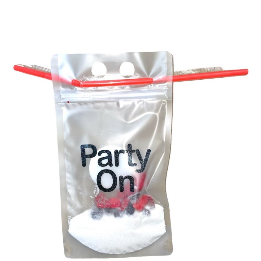 Home & Gifts private label Drink Mix Pouches | Party On Drink Mix Pouch