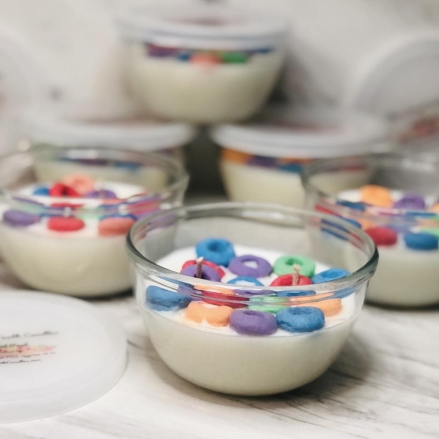 Home & Gifts Elsa's Sweet Tooth Candles LLC. Dessert Candles | Loops Cereal Bowl Candle