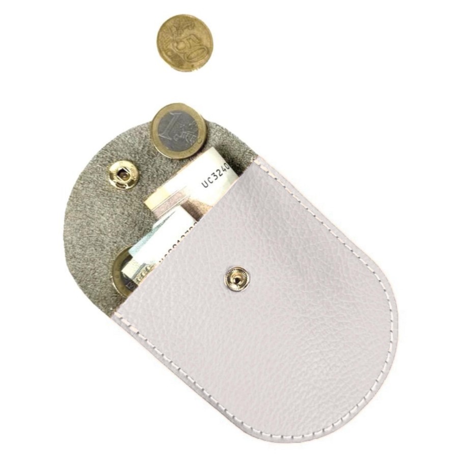 Accessories Chenson & Gorett Coin Purses | Women'S Compact Leather Wallet With Button Closure