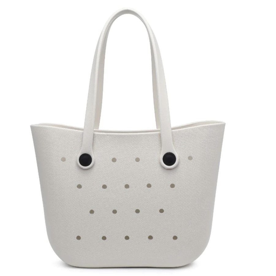 Handbags Urban Expressions Beach Bags | Jayson Tote Grey White