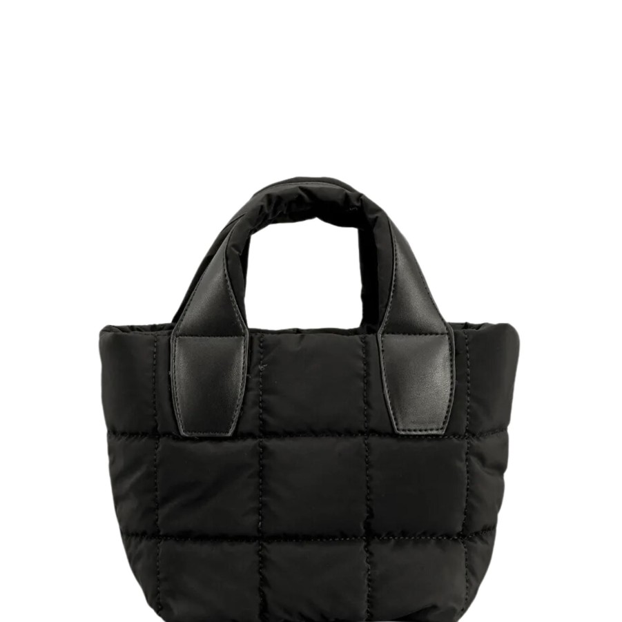 Handbags prenelove Vegan Crossbodys | Niagara Mini Tote With Leatherette Black