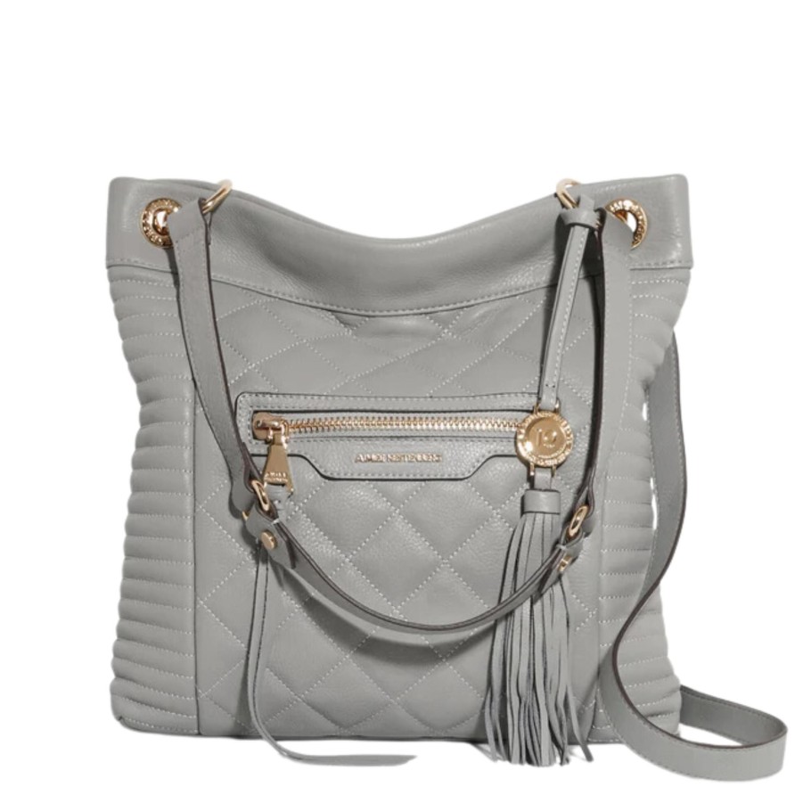 Handbags Aimee Kestenberg Leather Shoulder Bags | Serena Convertible Crossbody Cool Grey