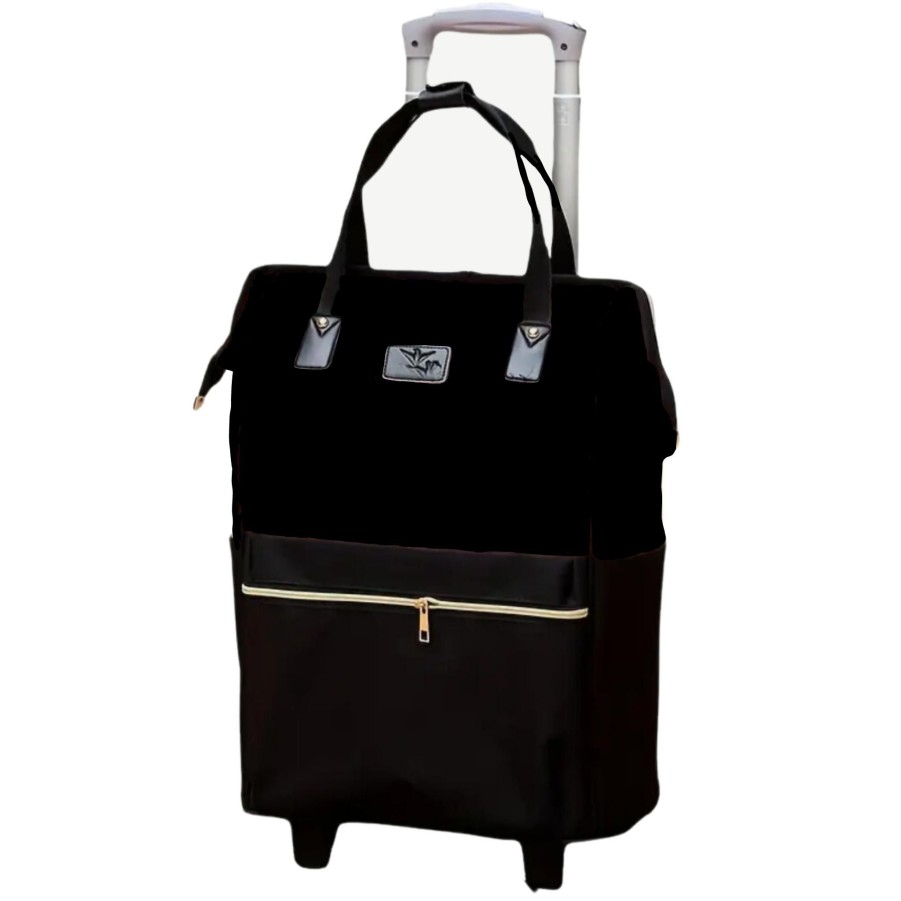 Handbags private label Vegan Totes | Carry On Wheelie / Backpack Black