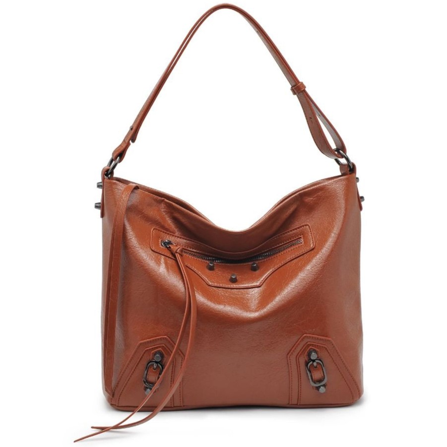 Handbags Urban Expressions Vegan Shoulder Bags | Yolanda Shoulder Bag Tan