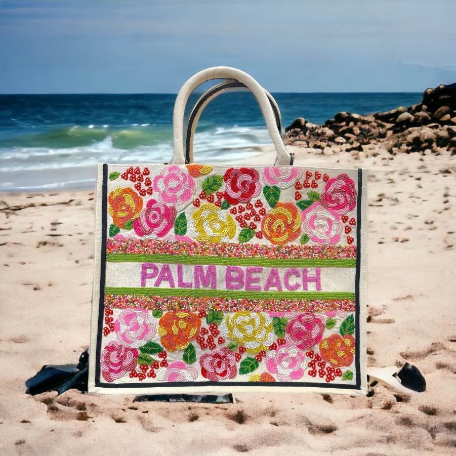 Handbags Tiana Beach Bags | Destination Beaded Tote