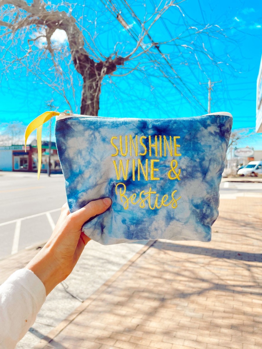 Accessories Dani Risi Dani Risi Pouches | Sunshine, Wine, & Besties Pouch